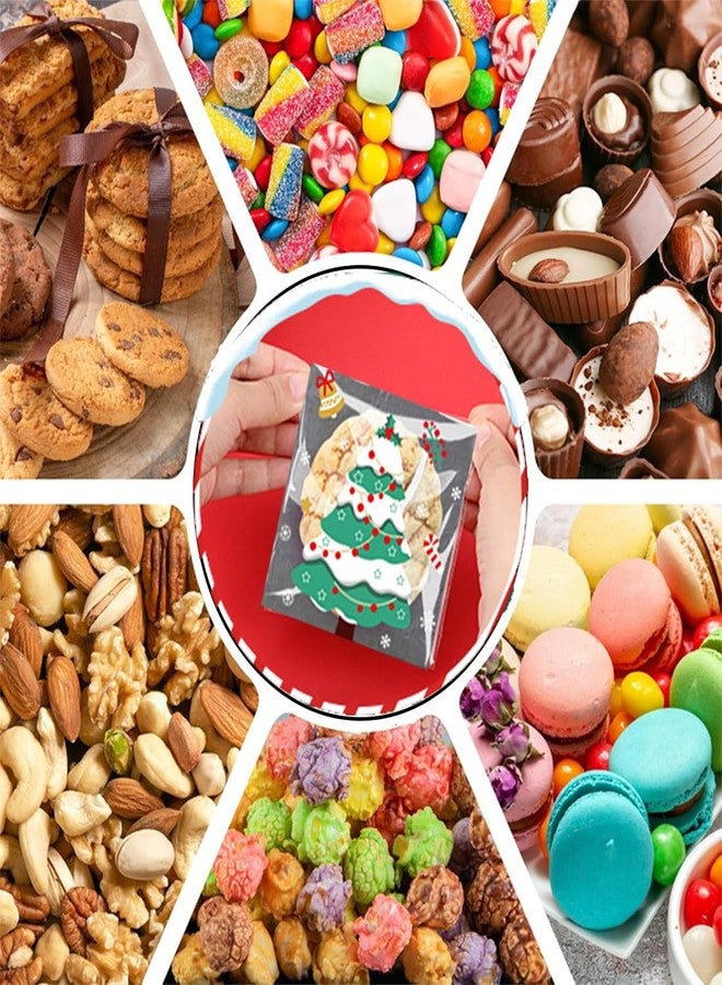 SUKPSY 100 PCS Christmas Candy Cellophane Bags Cookie Bakery Gift Bags Flat Mouth Self-adhesive Resealable OPP Pastry Bags for Christmas Holiday Party Decoration Supplies(Five Patterns 3.9 x 3.9in) - Image 3